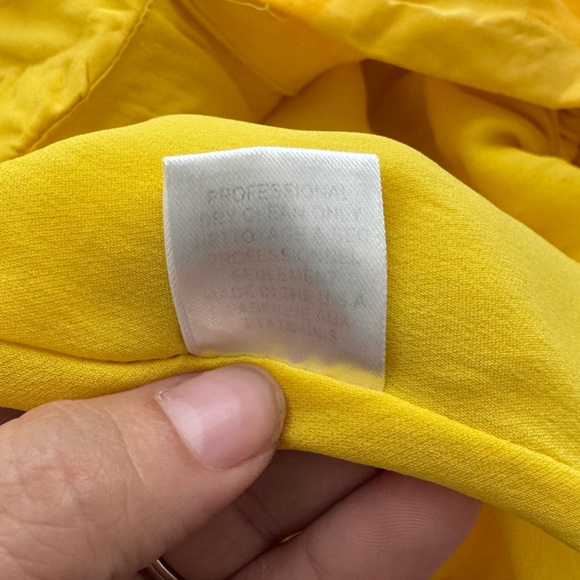 Alice + Olivia 100% Silk Yellow Halter Maxi Dress Floral Leaf Print XS Tropical - Picture 4 of 7